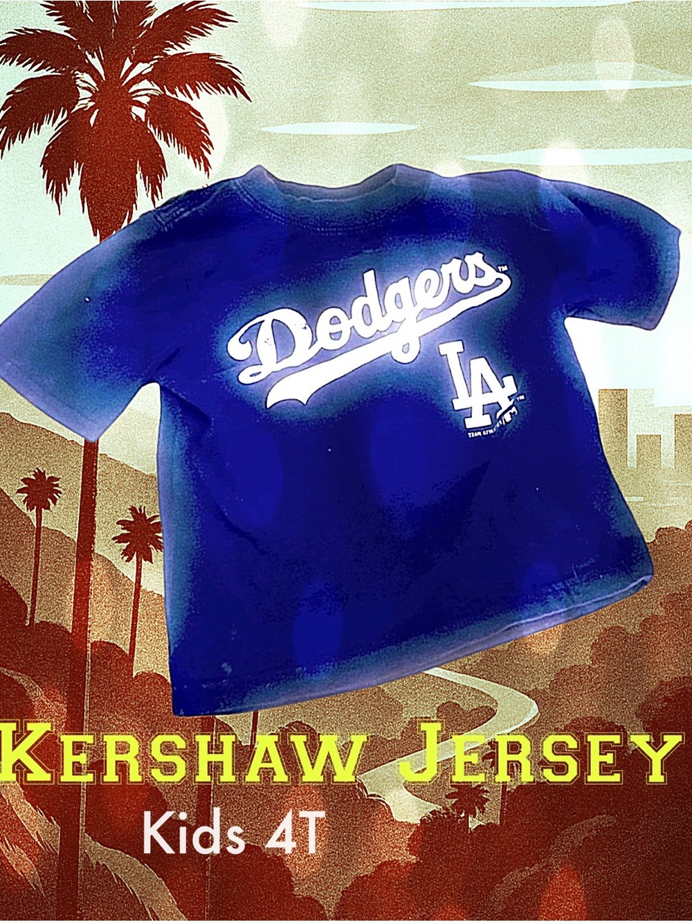 Dodgers Kids Kershaw 22 Blue T-Shirt 4T